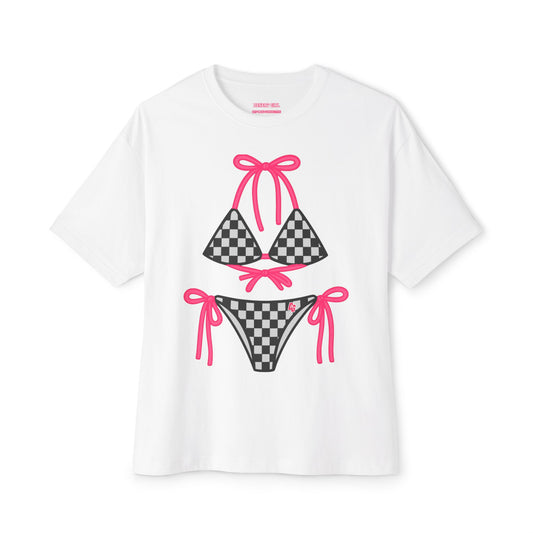 Checkered Bikini DG Oversized Boxy Tee