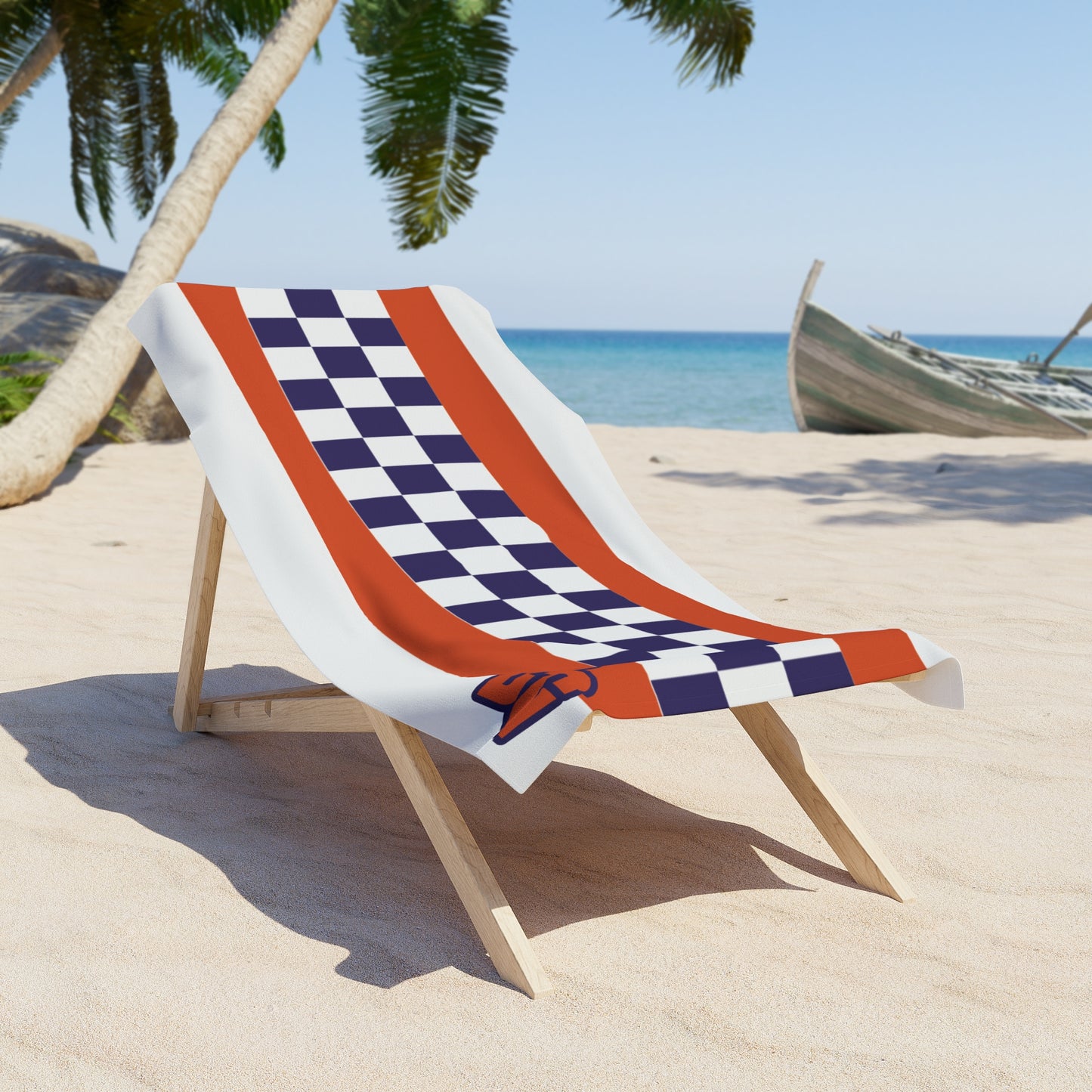 Desert Girl Purple Checks Beach Towel