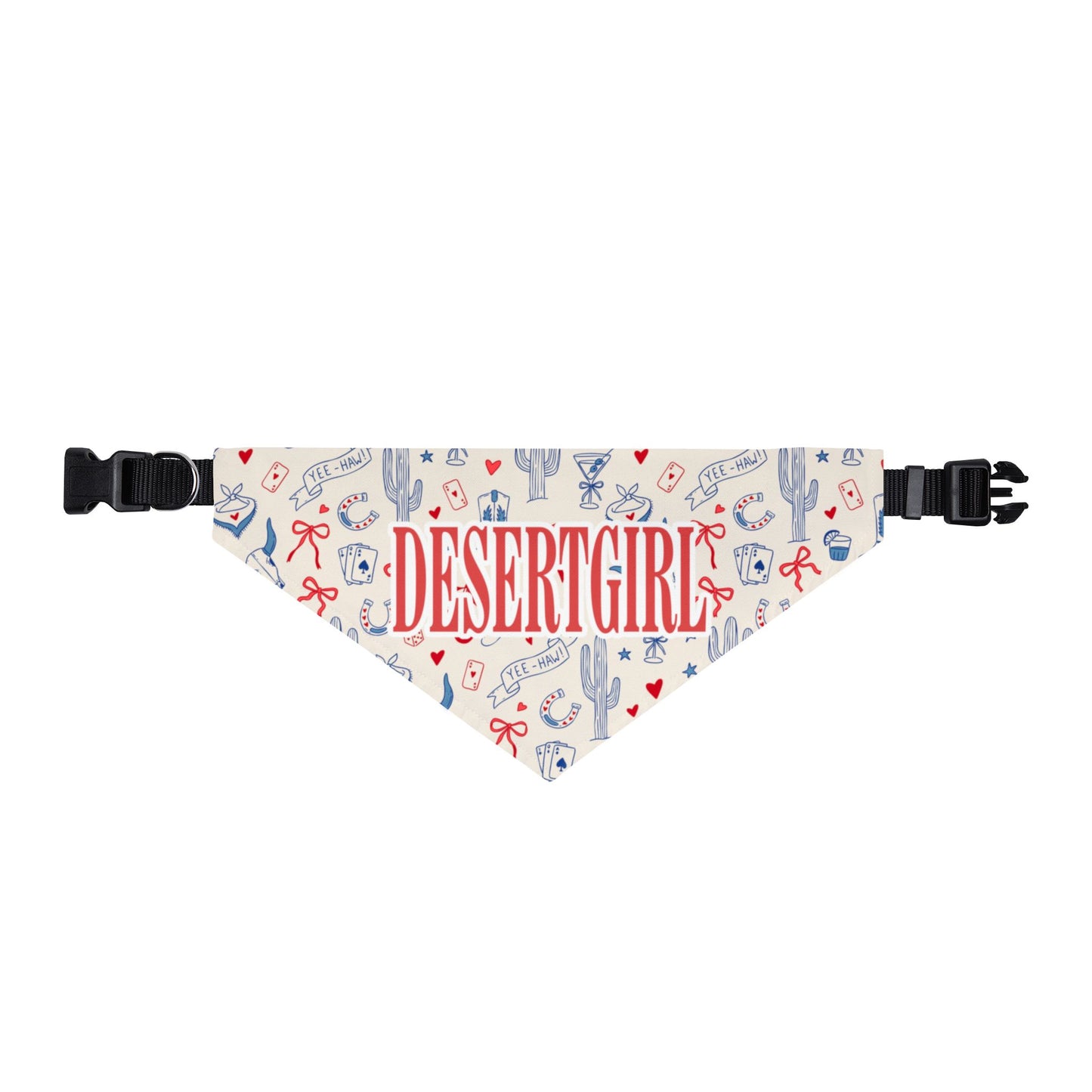 All American Cowgirl Blues Desert Girl Clip-on Pet Bandana