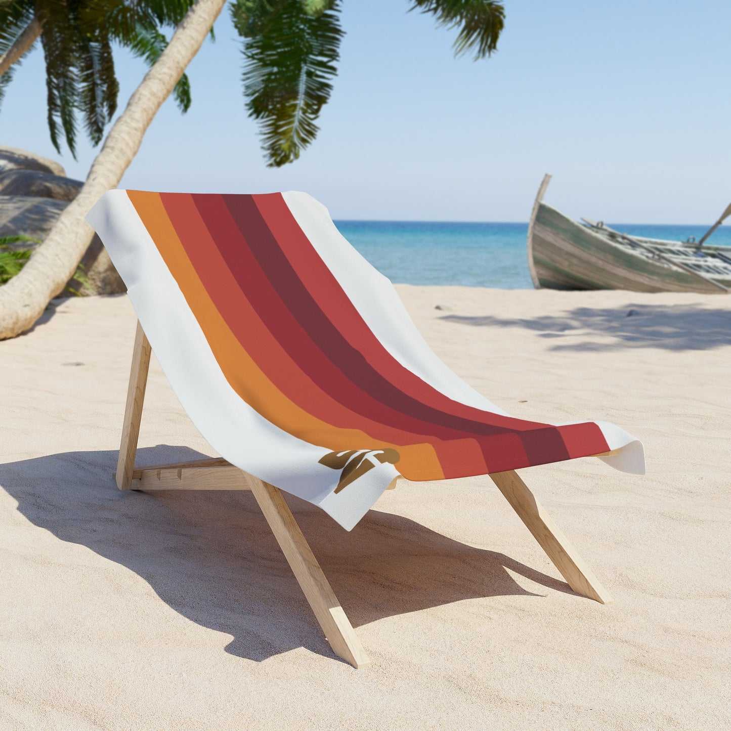 Desert Girl Retro Reds Beach Towel