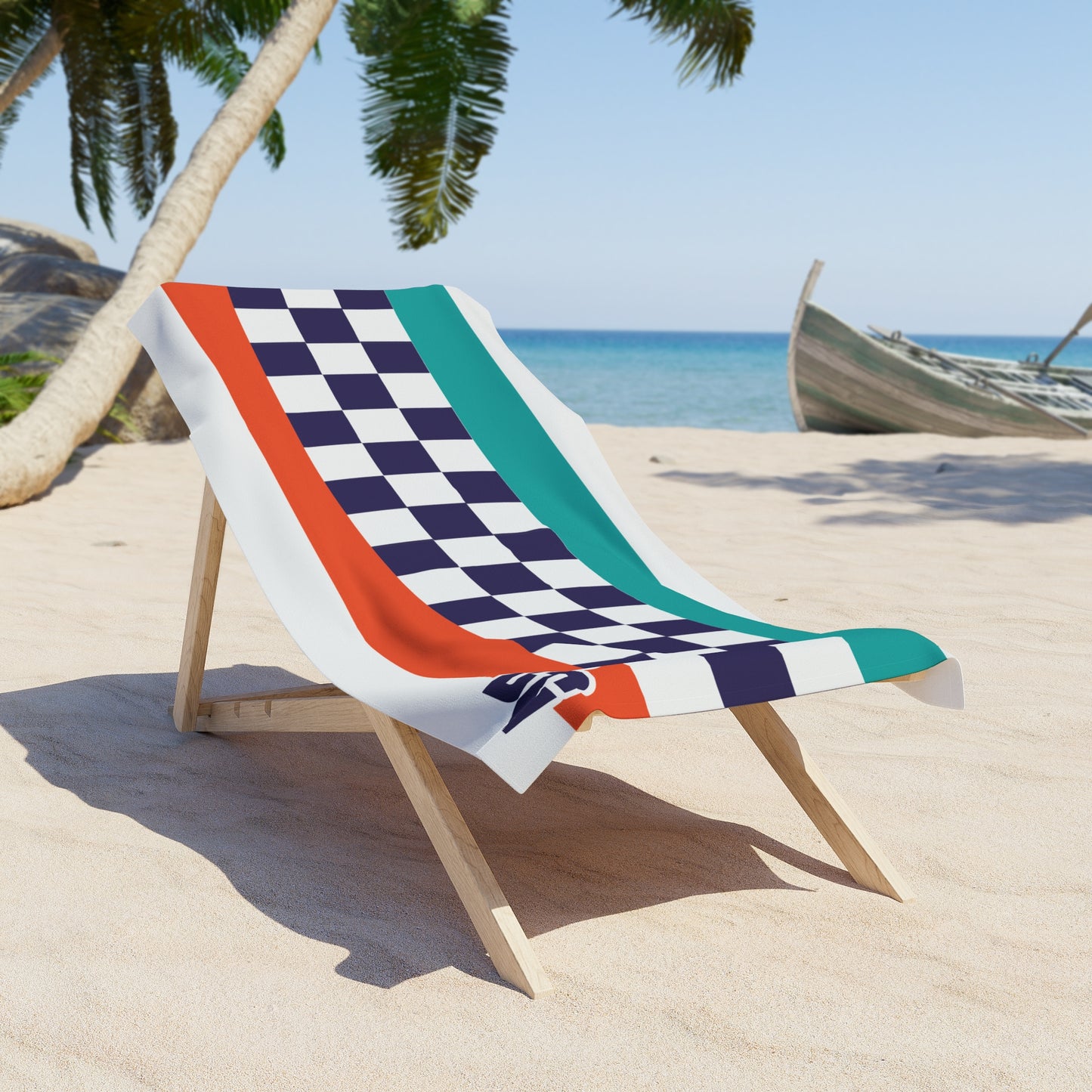 Desert Girl Orange/Purple/Teal Beach Towel