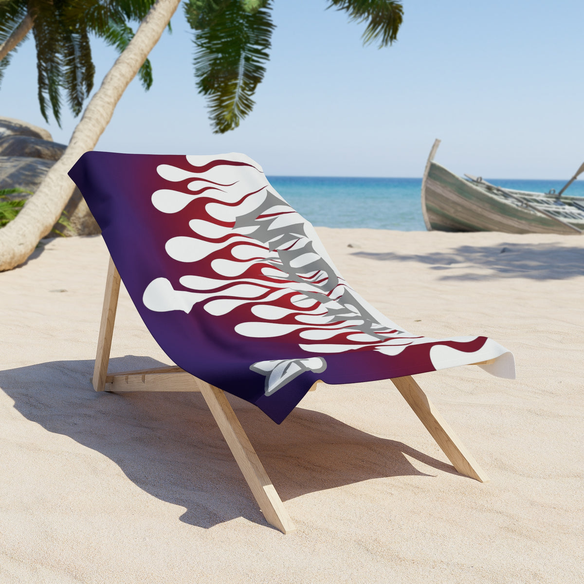 Desert Girl Wild Fire Beach Towel