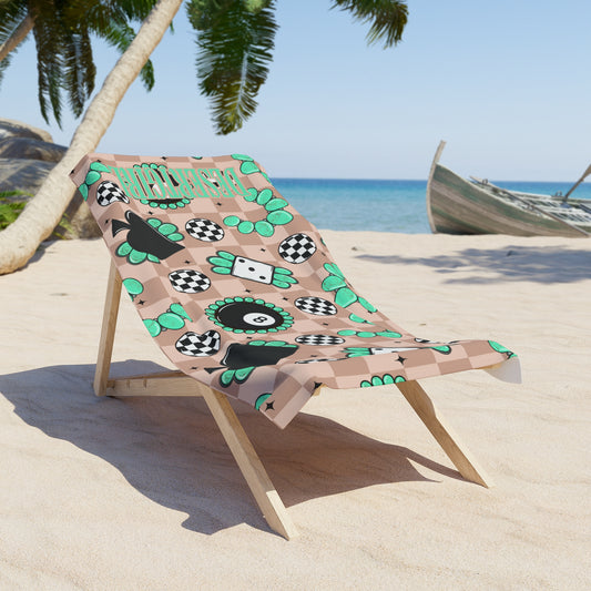 Turquoise & Aces Desert Girl Beach Towel