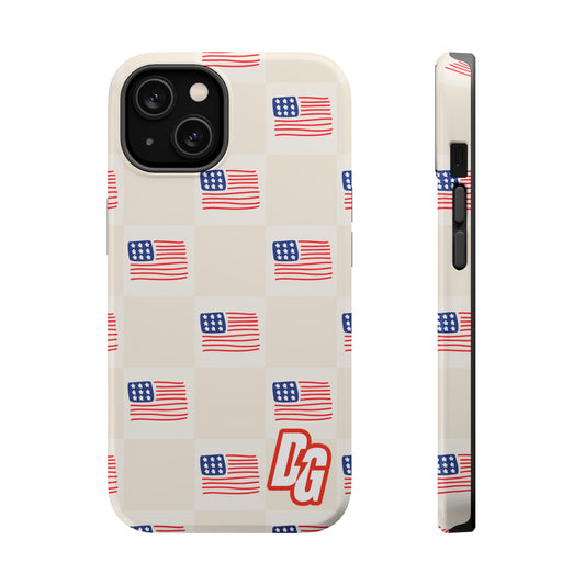 Checkered USA Tough Magnetic Cases