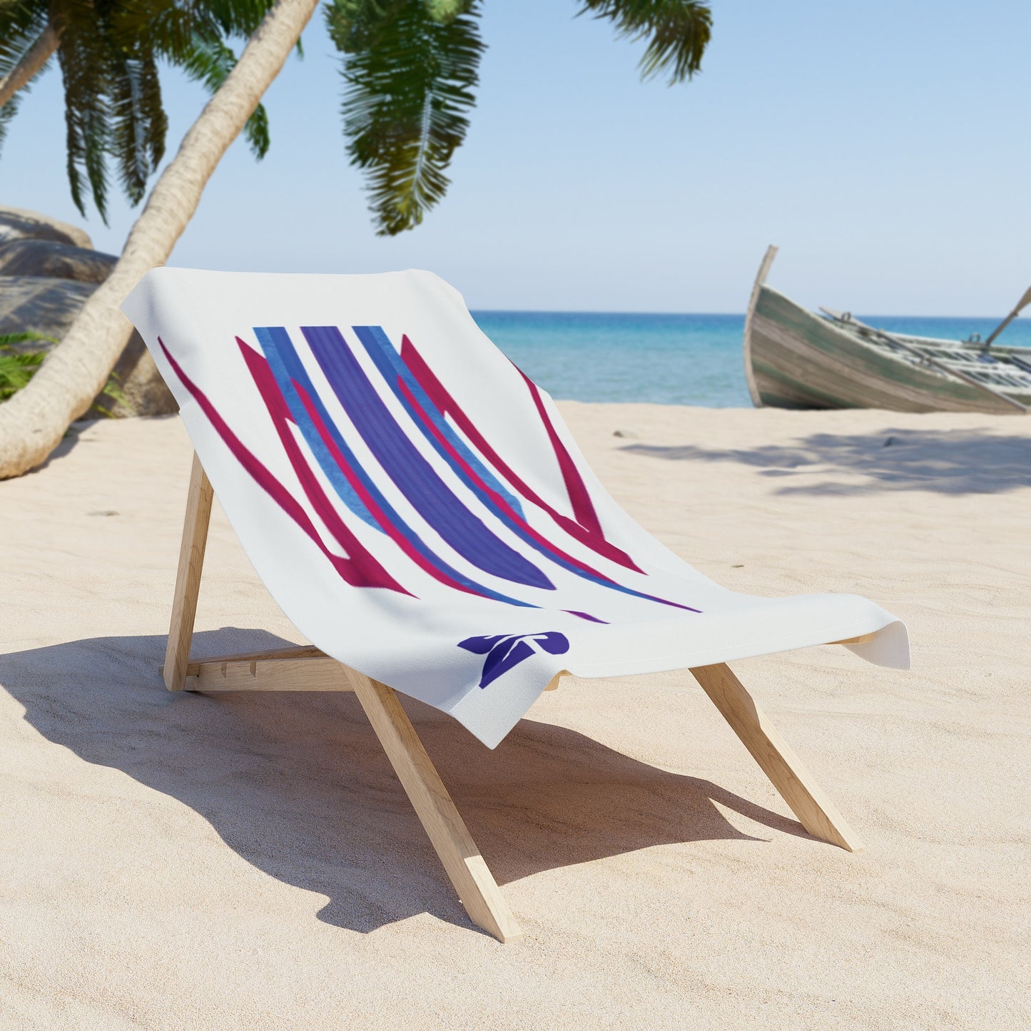 Desert Girl Purple Blue Pink Beach Towel