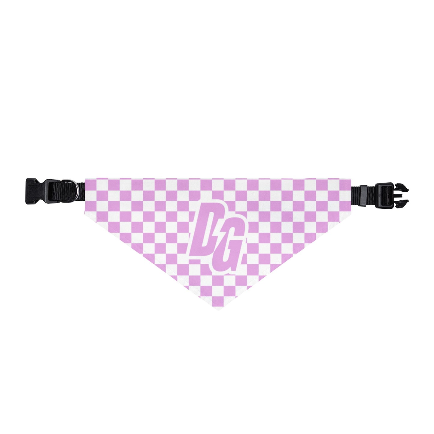 Purple Checkered Desert Girl Clip-on Pet Bandana