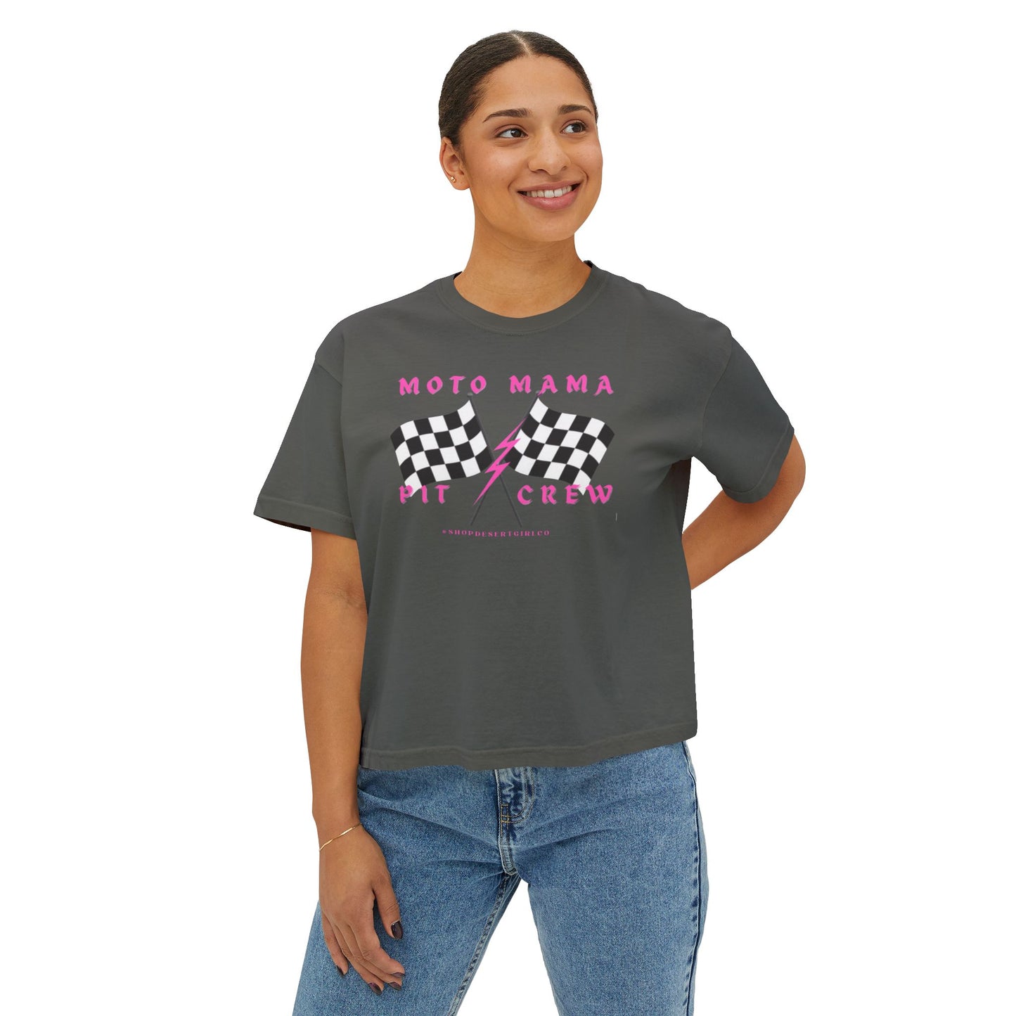 MOTO MAMA PIT CREW - BOXY TEE