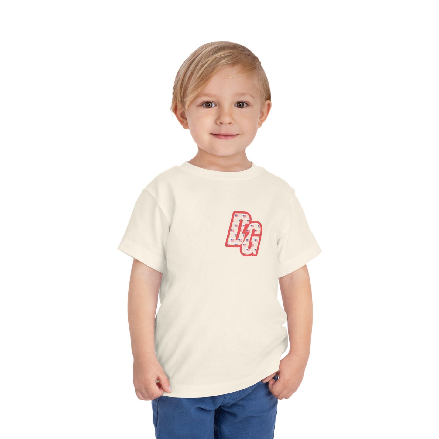 Toddler Checkered USA DG Short Sleeve Tee