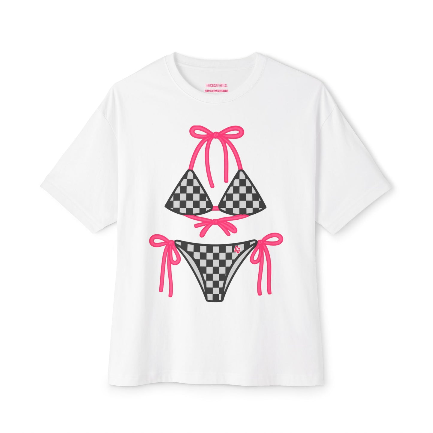 Checkered Bikini DG Oversized Boxy Tee