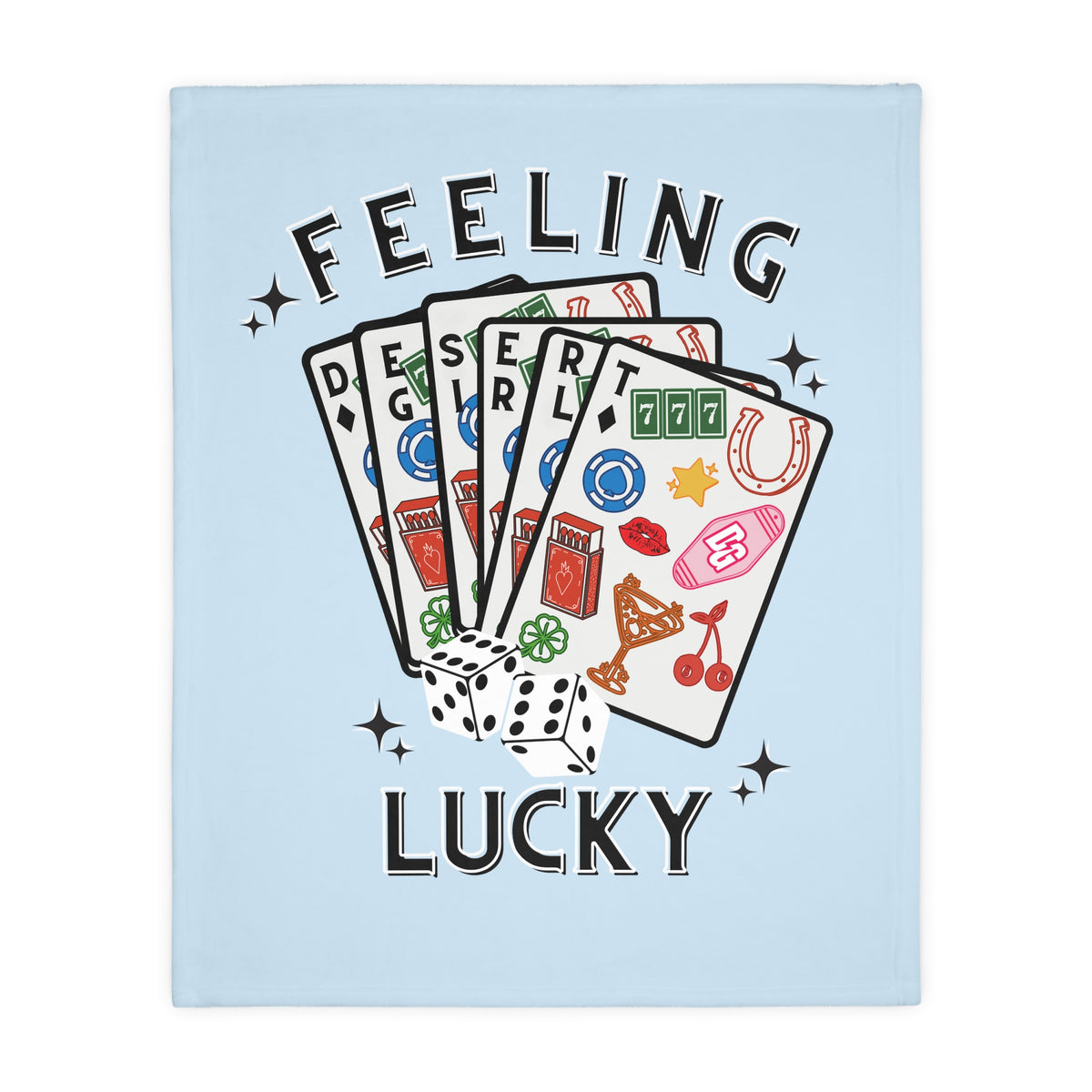 Feelin' Lucky Fuzzy Blanket ( Double Sided )
