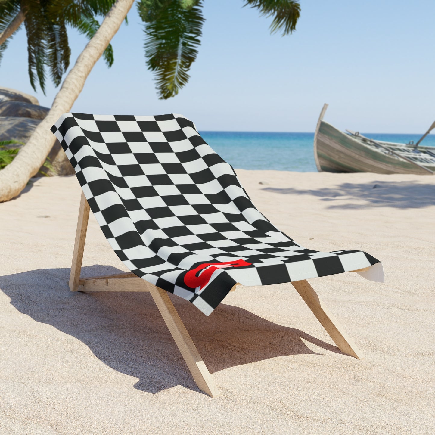 DG Beach Towel - Checkered RED