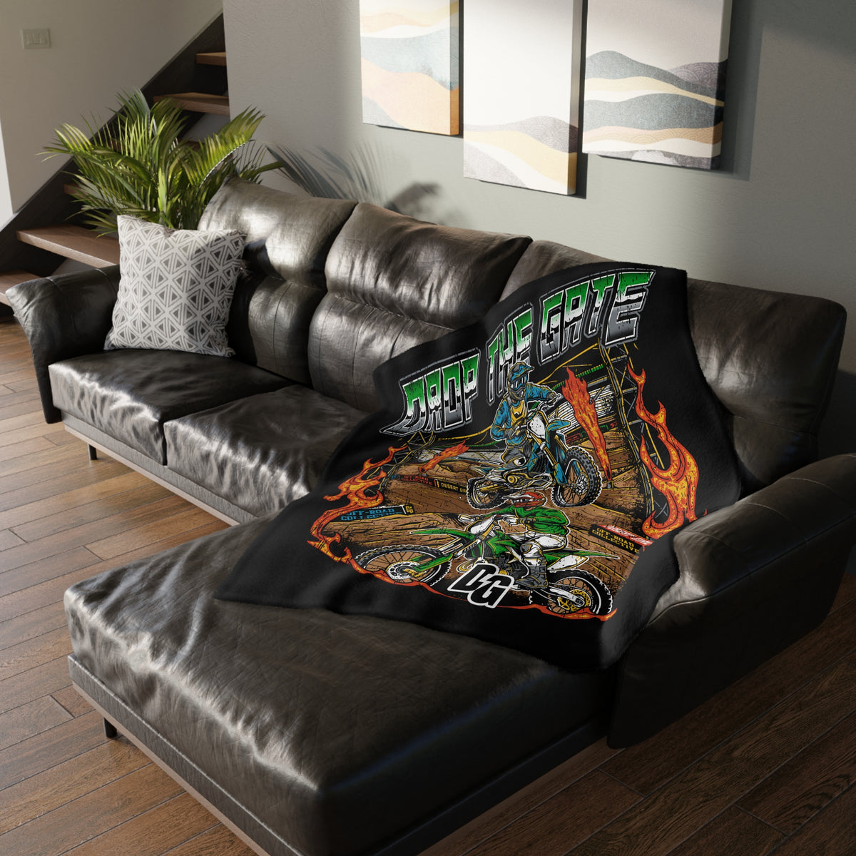 Drop The Gate DG Fuzzy Blanket ( Double Sided )