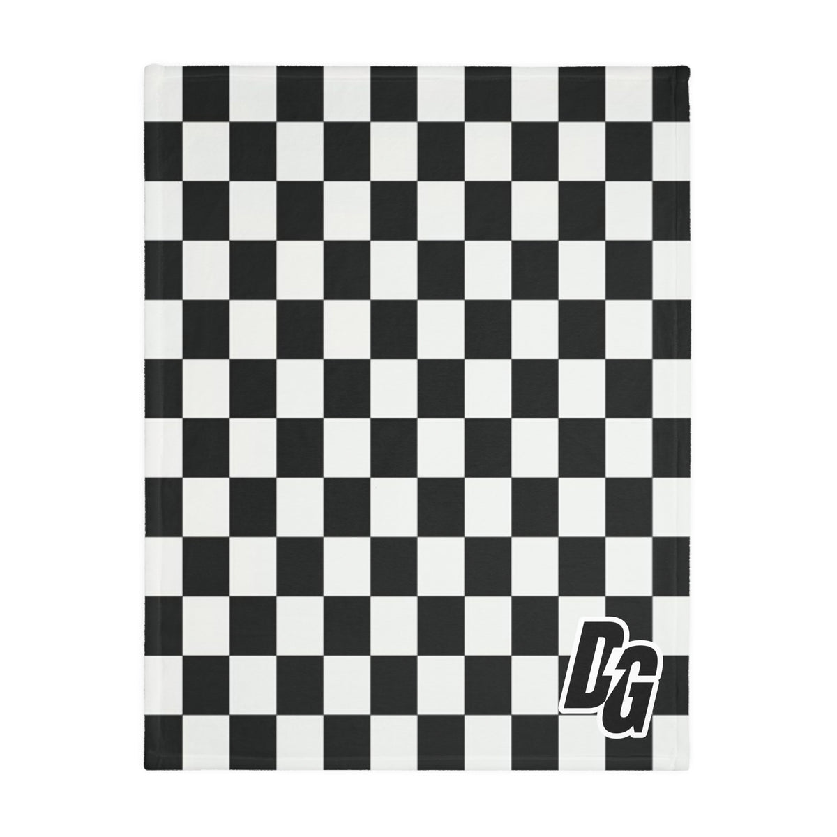 DESERTGIRL Checkered Fuzzy Blanket ( Double Sided )