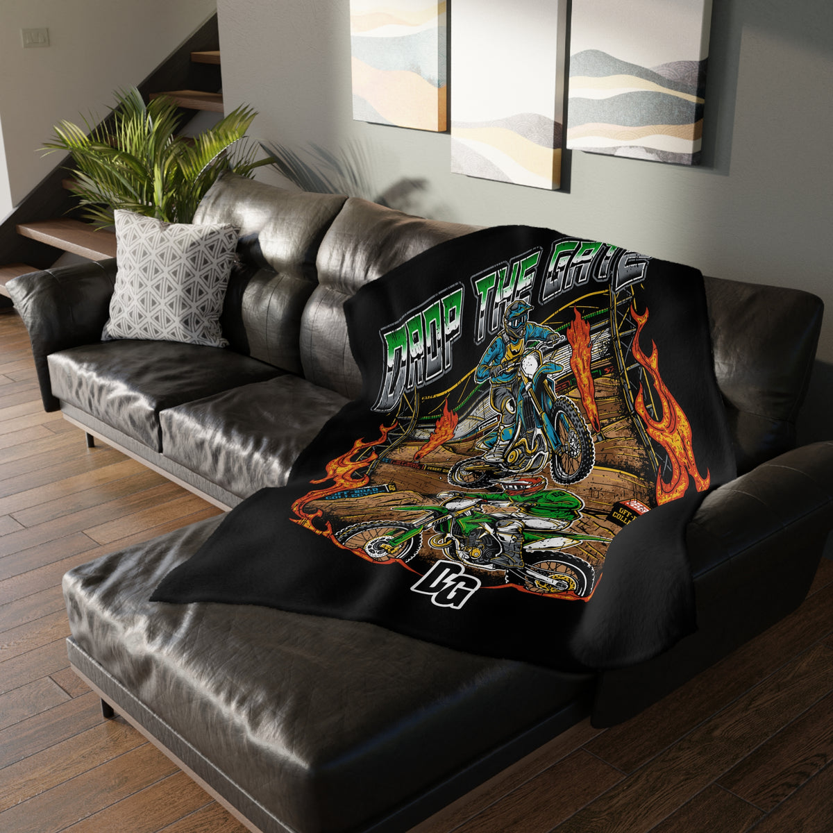 Drop The Gate DG Fuzzy Blanket ( Double Sided )