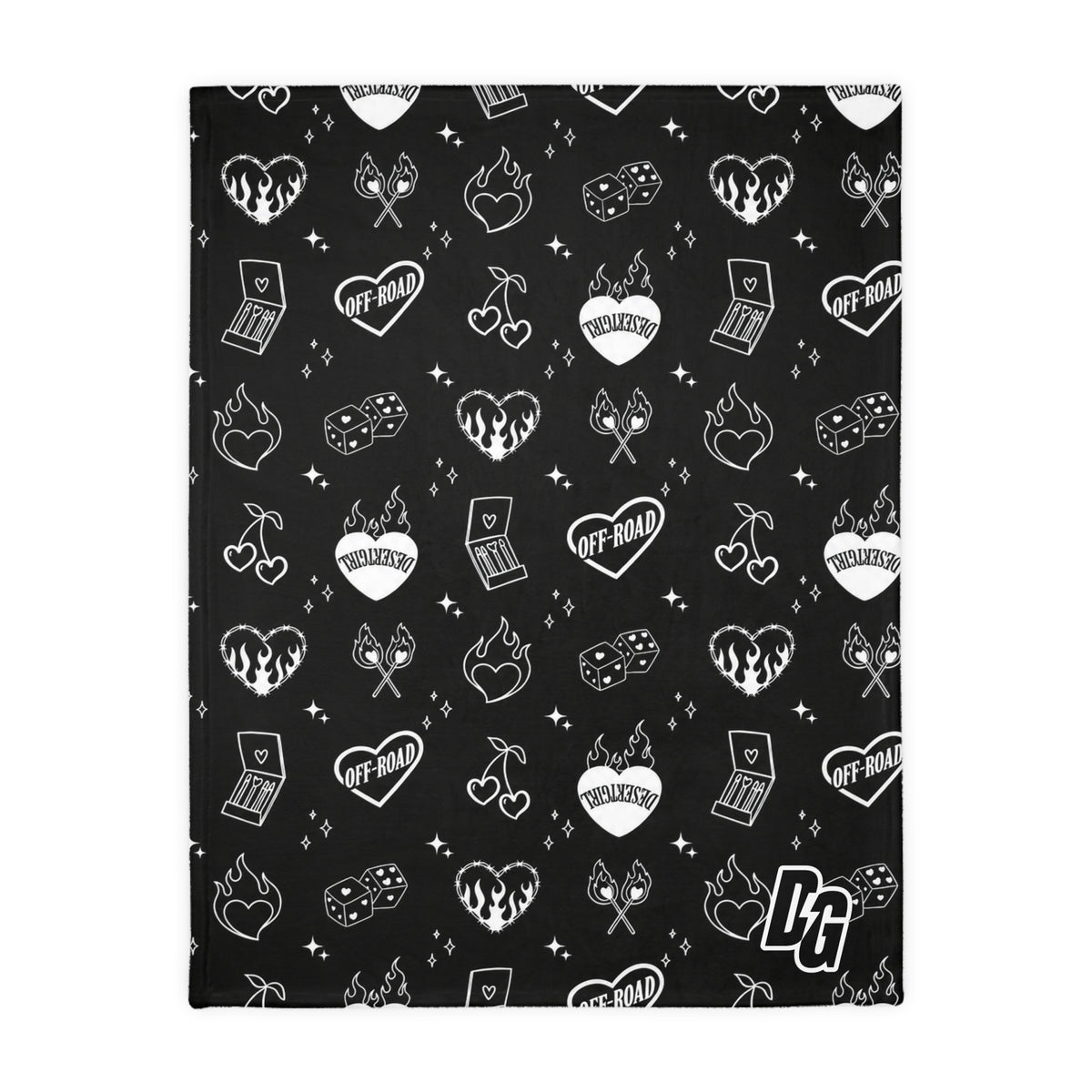 DESERTGIRL Off-Road Tattoo Fuzzy Blanket ( Double Sided )