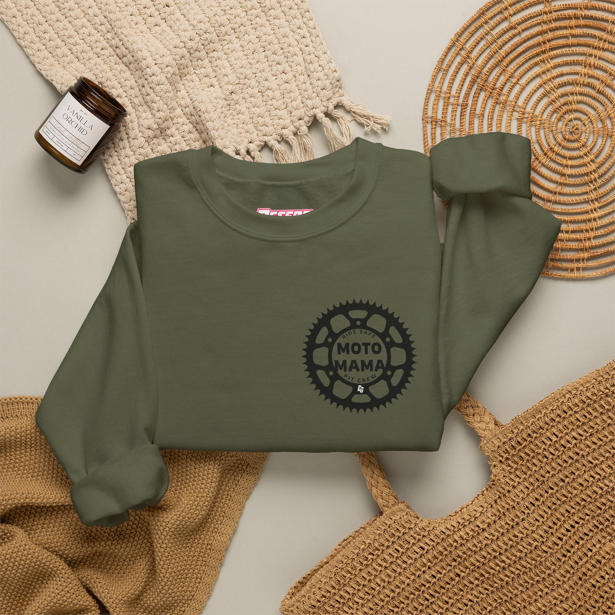 Moto Mama Ride Safe Crewneck