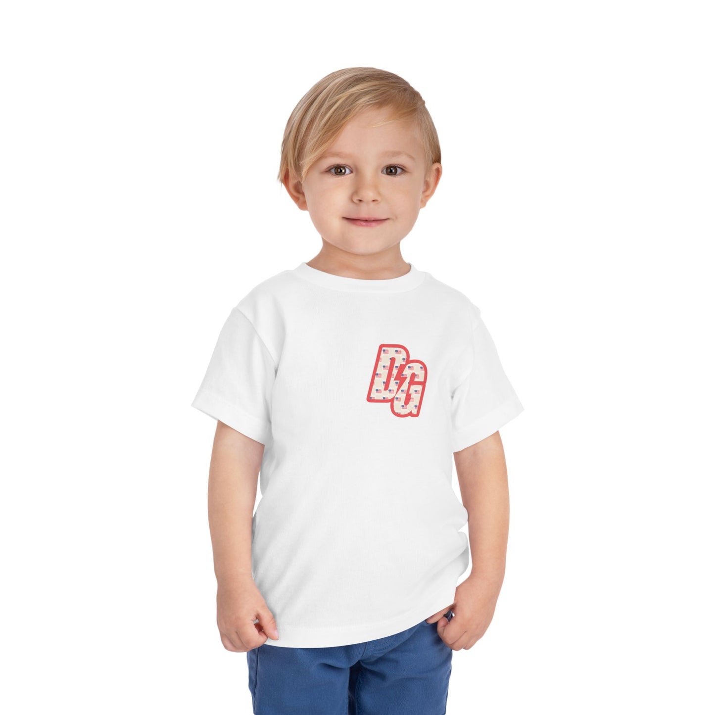 Toddler Checkered USA DG Short Sleeve Tee
