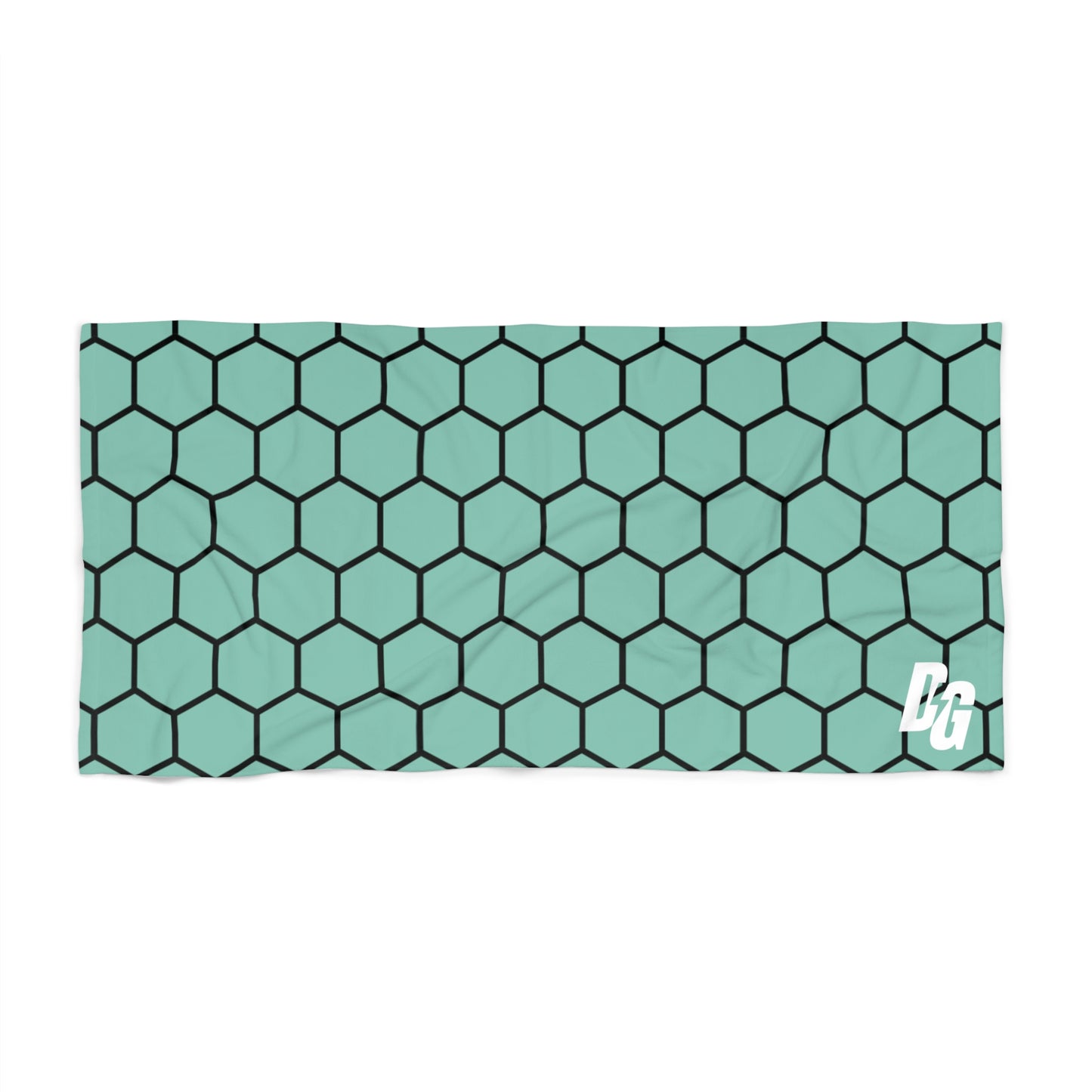 Desert Girl Teal Hex Beach Towel