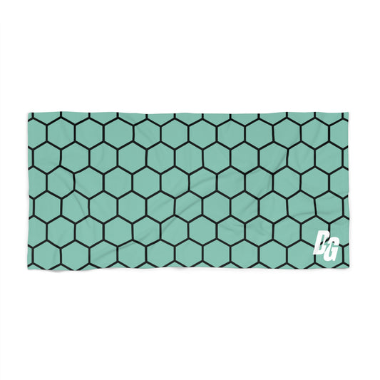 Desert Girl Teal Hex Beach Towel