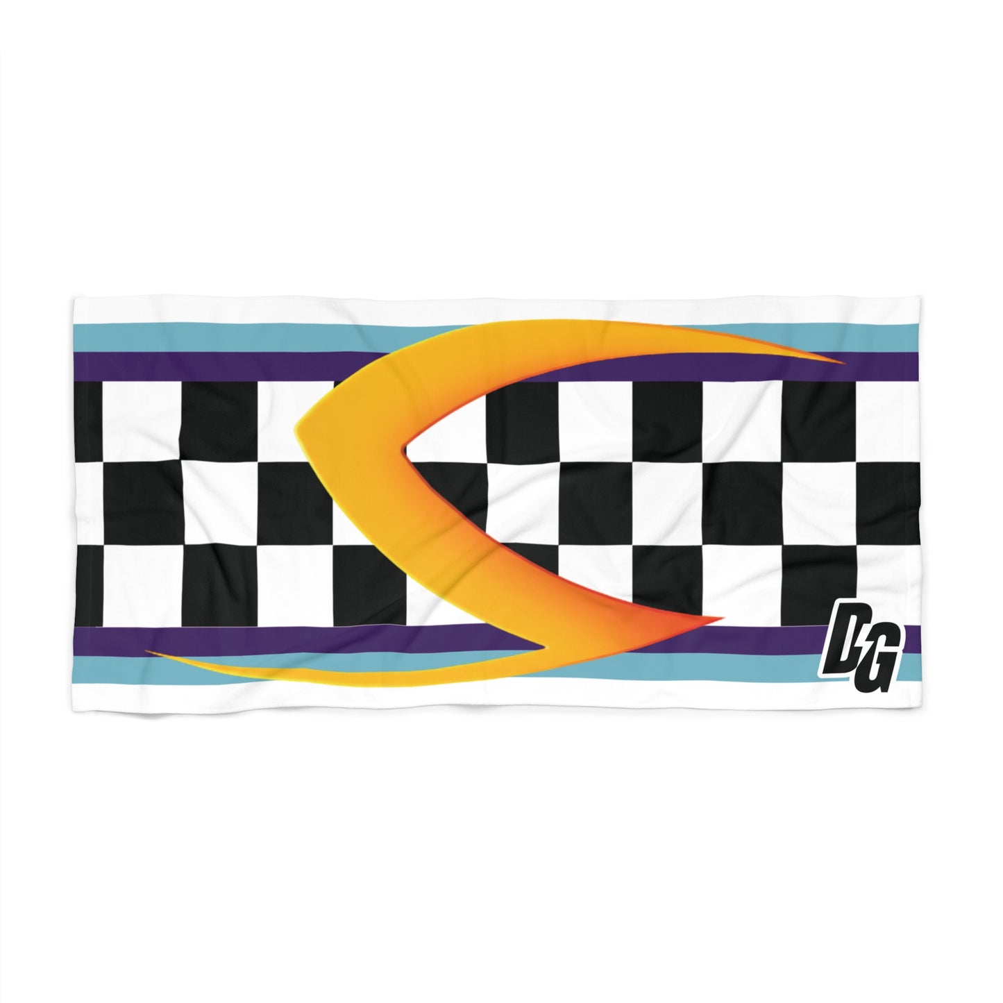 Desert Girl Colored Arc Checkered Beach Towel