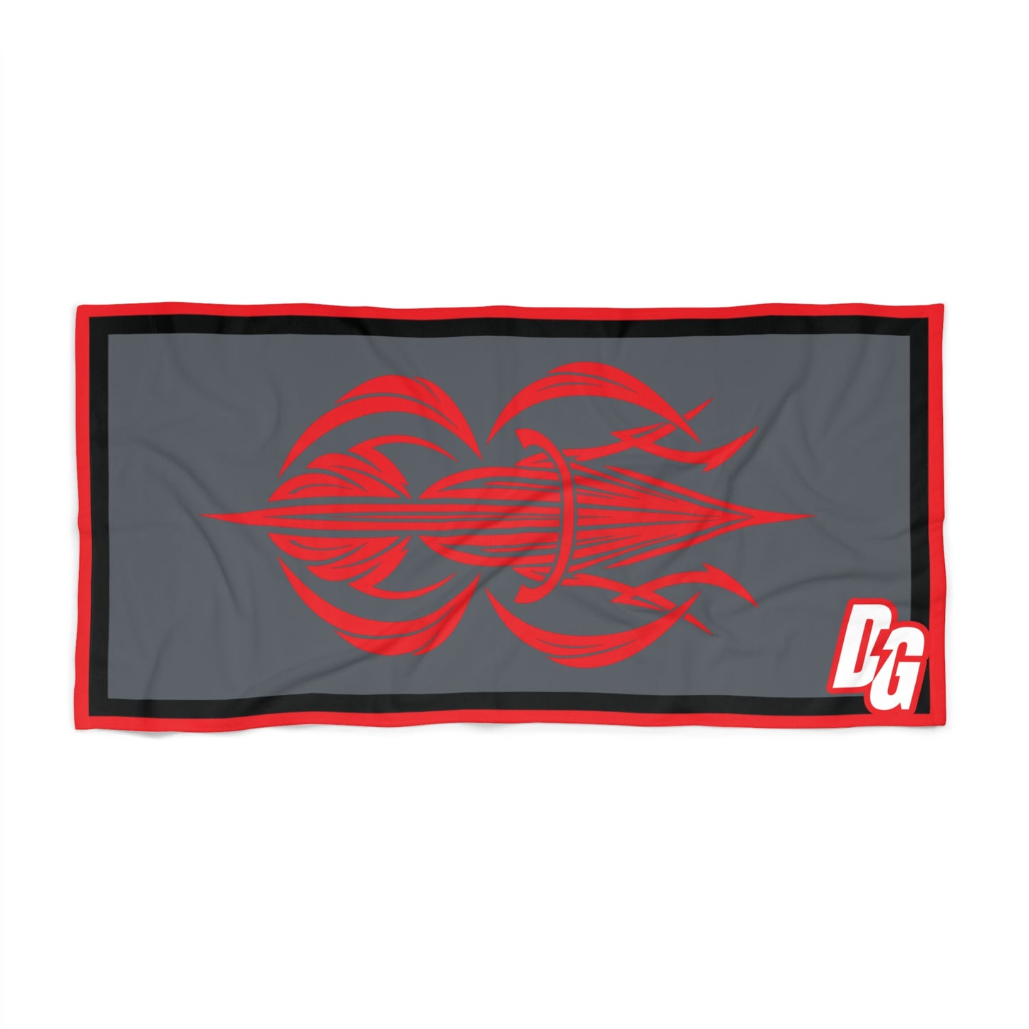 Desert Girl Pinstripe Red Beach Towel