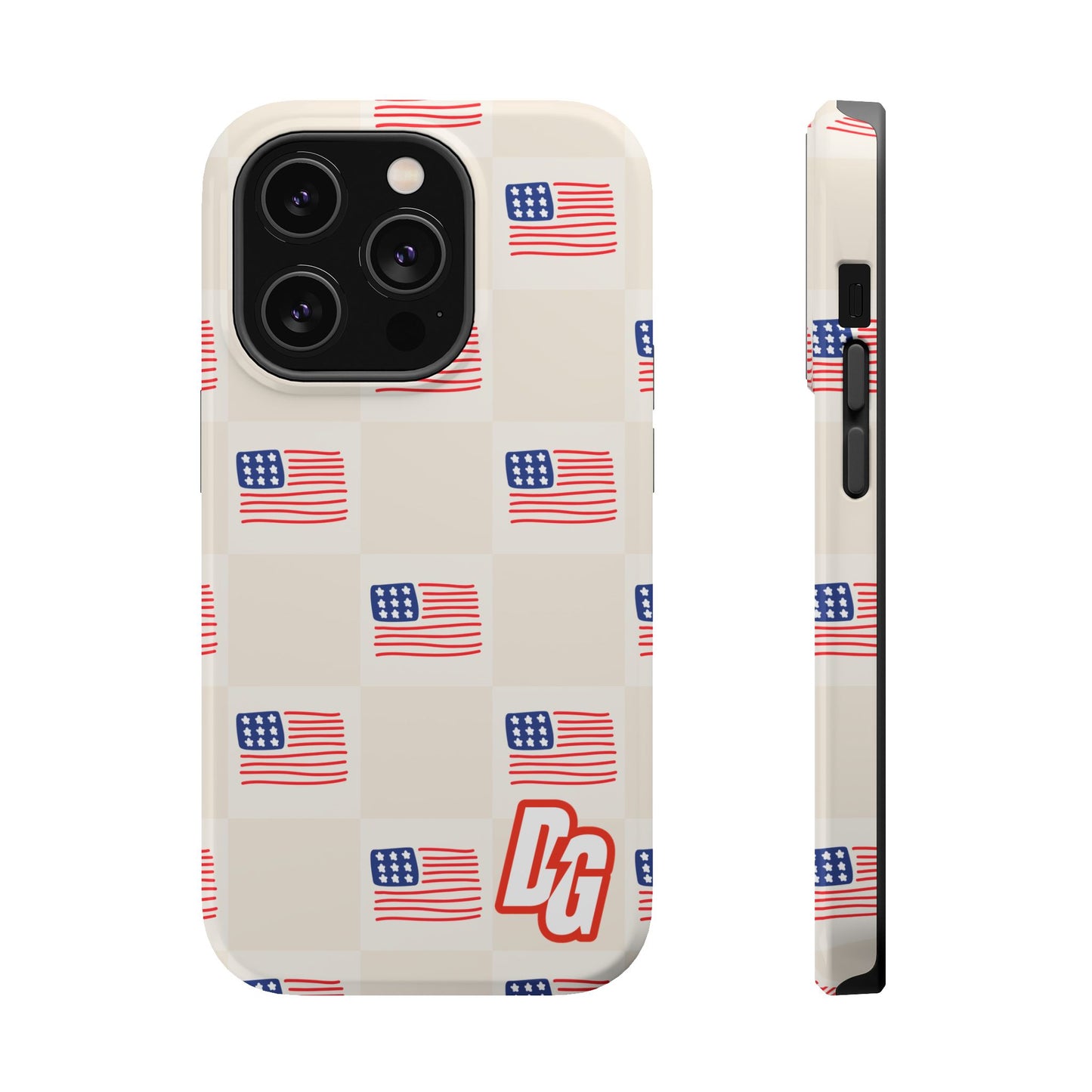 Checkered USA Tough Magnetic Cases