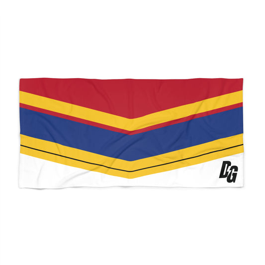 Desert Girl Red Yellow Blue Beach Towel