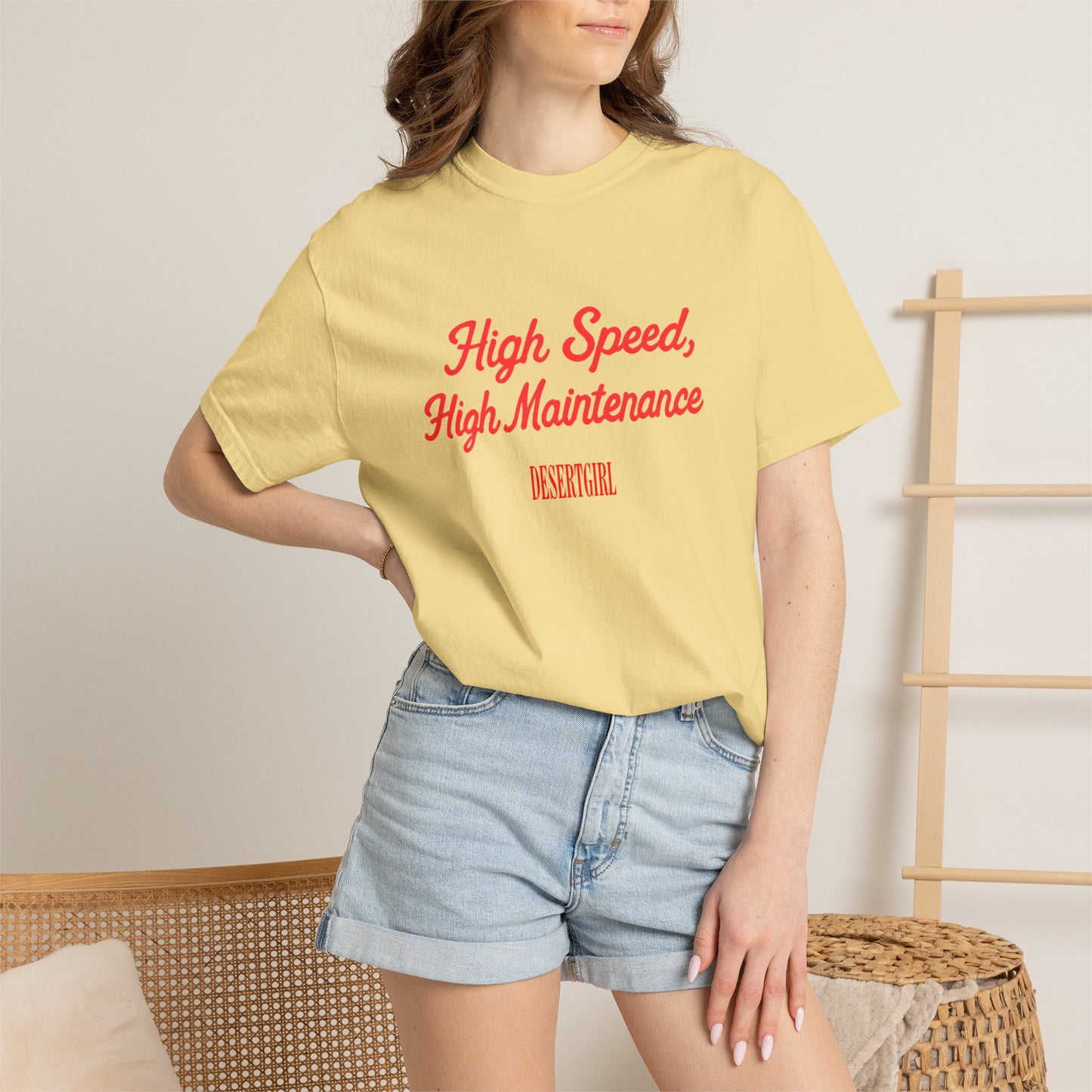 High Speed, High Maintenance Comfort Colors Tee - RED