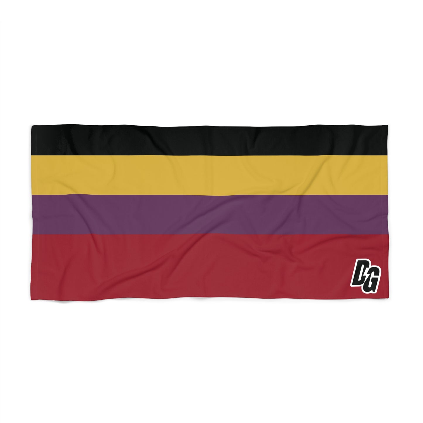 Desert Girl Retro Stripe Beach Towel