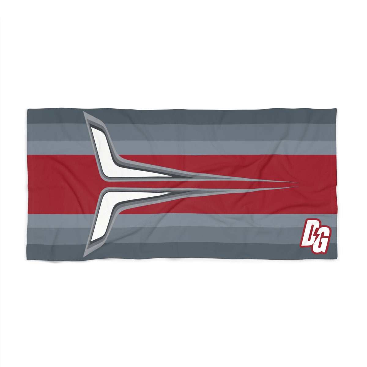 Desert Girl Red Grey Strike Beach Towel