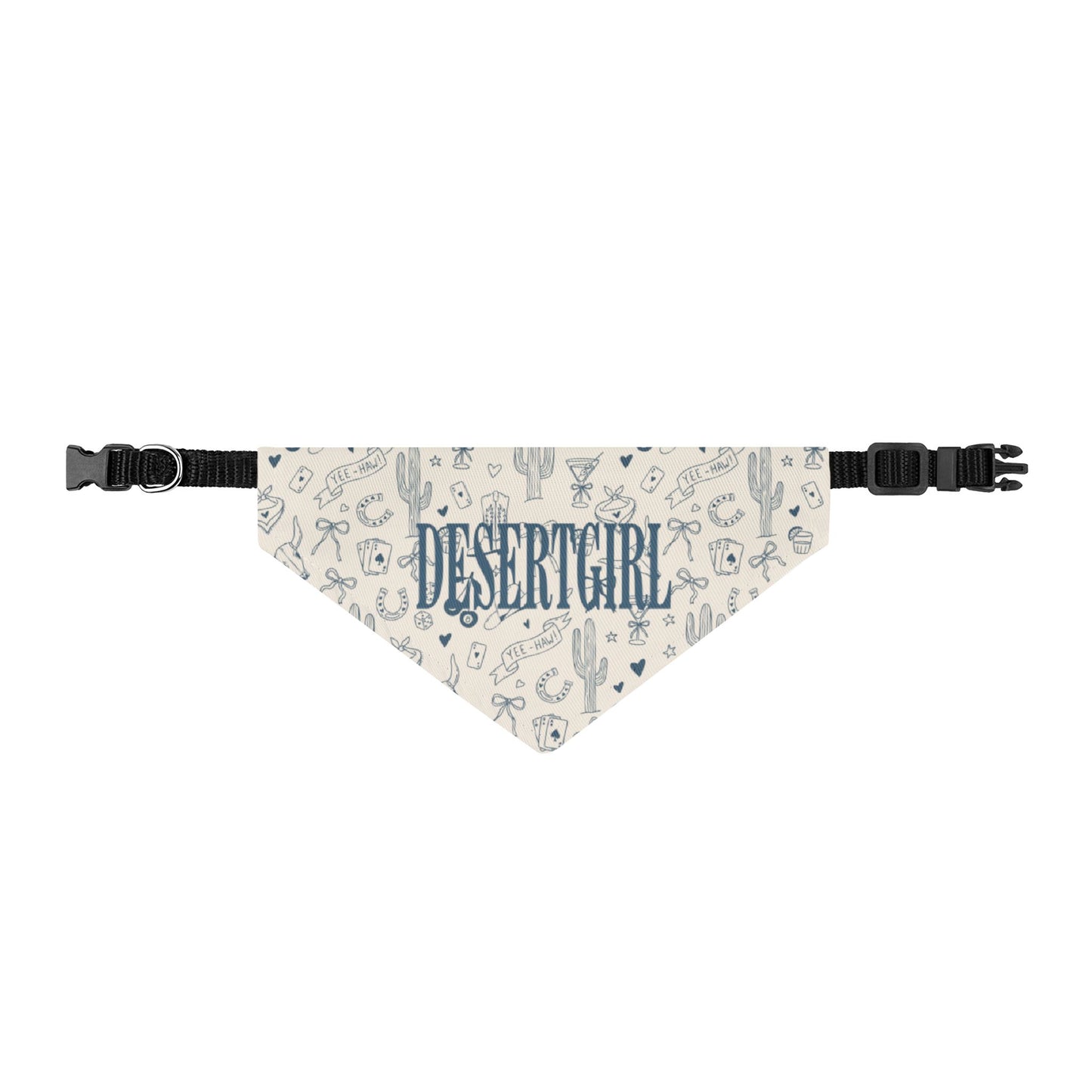 Cowgirl Blues Desert Girl Clip-on Pet Bandana