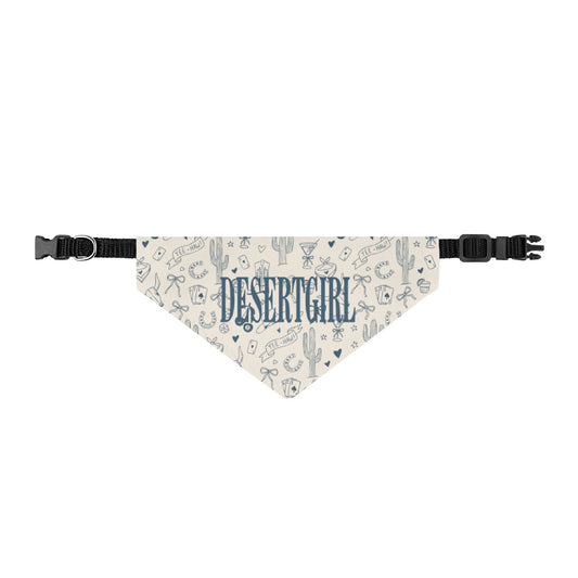 Cowgirl Blues Desert Girl Clip-on Pet Bandana