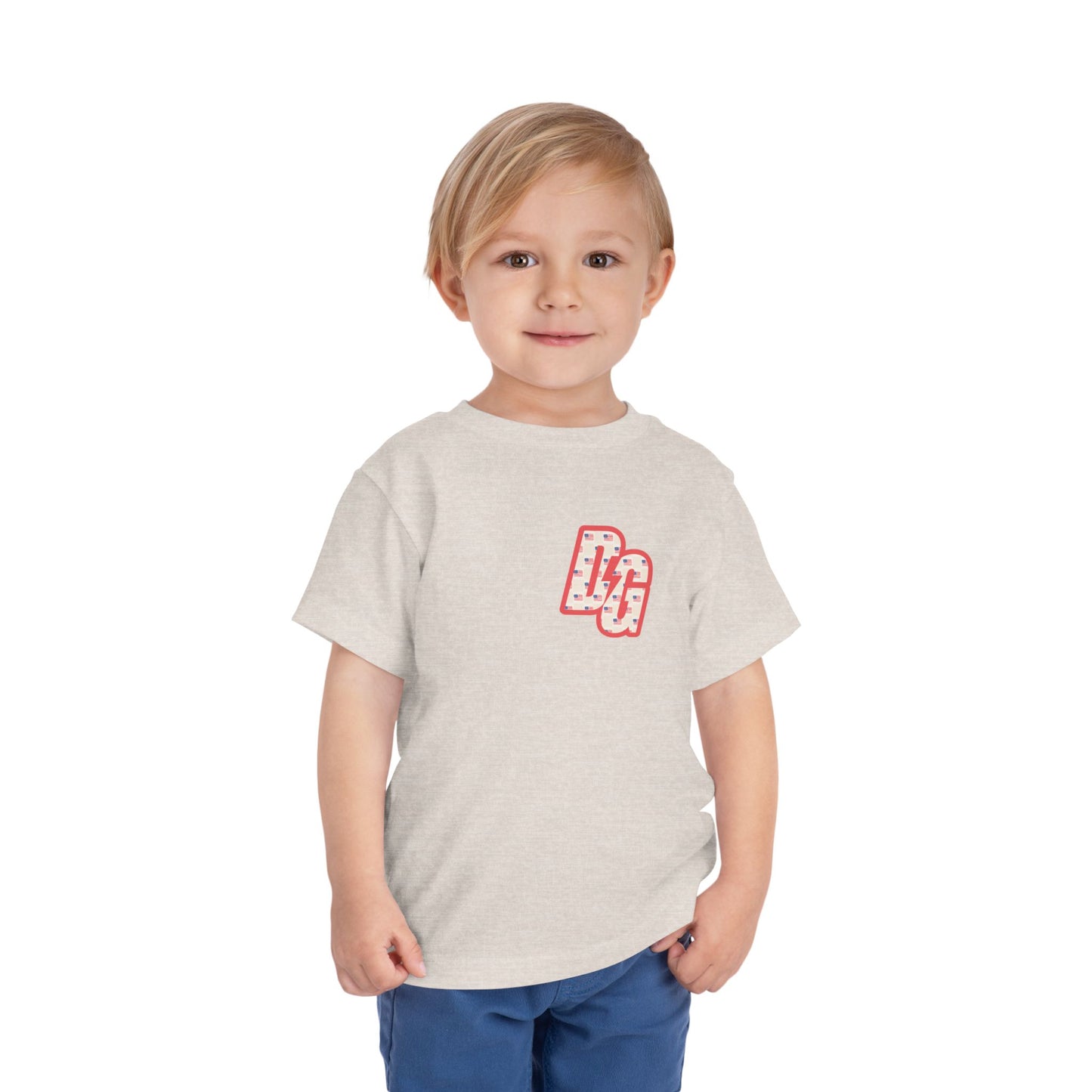 Toddler Checkered USA DG Short Sleeve Tee