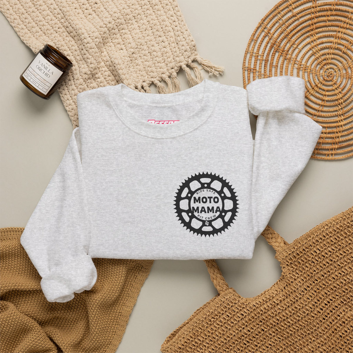Moto Mama Ride Safe Crewneck
