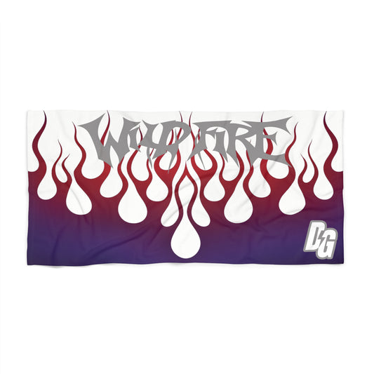 Desert Girl Wild Fire Beach Towel