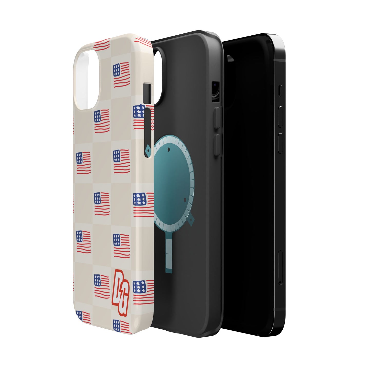 Checkered USA Tough Magnetic Cases