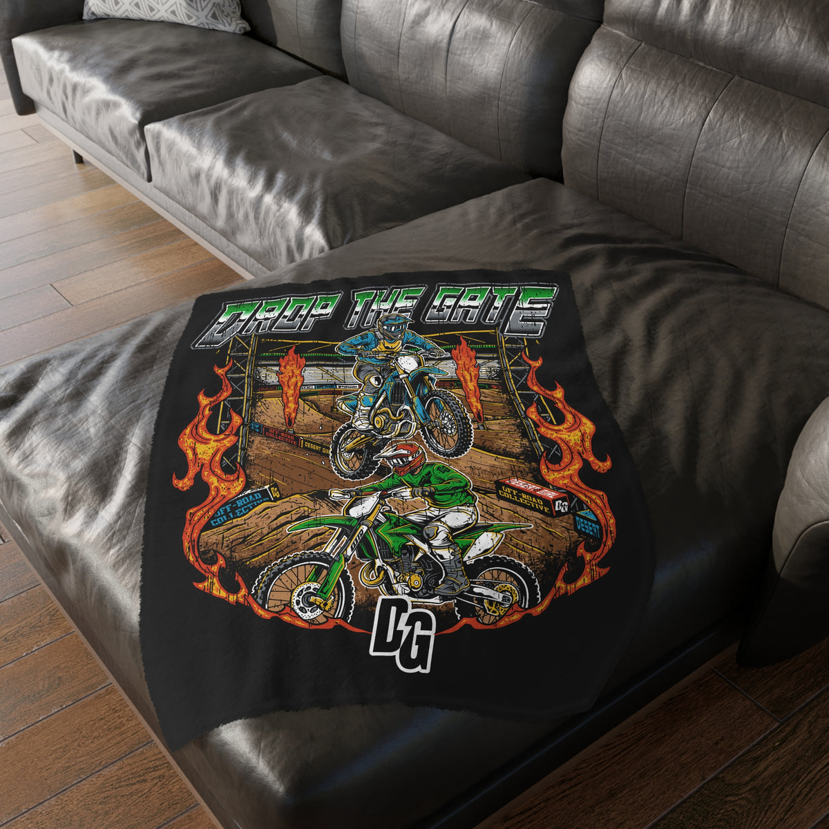 Drop The Gate DG Fuzzy Blanket ( Double Sided )