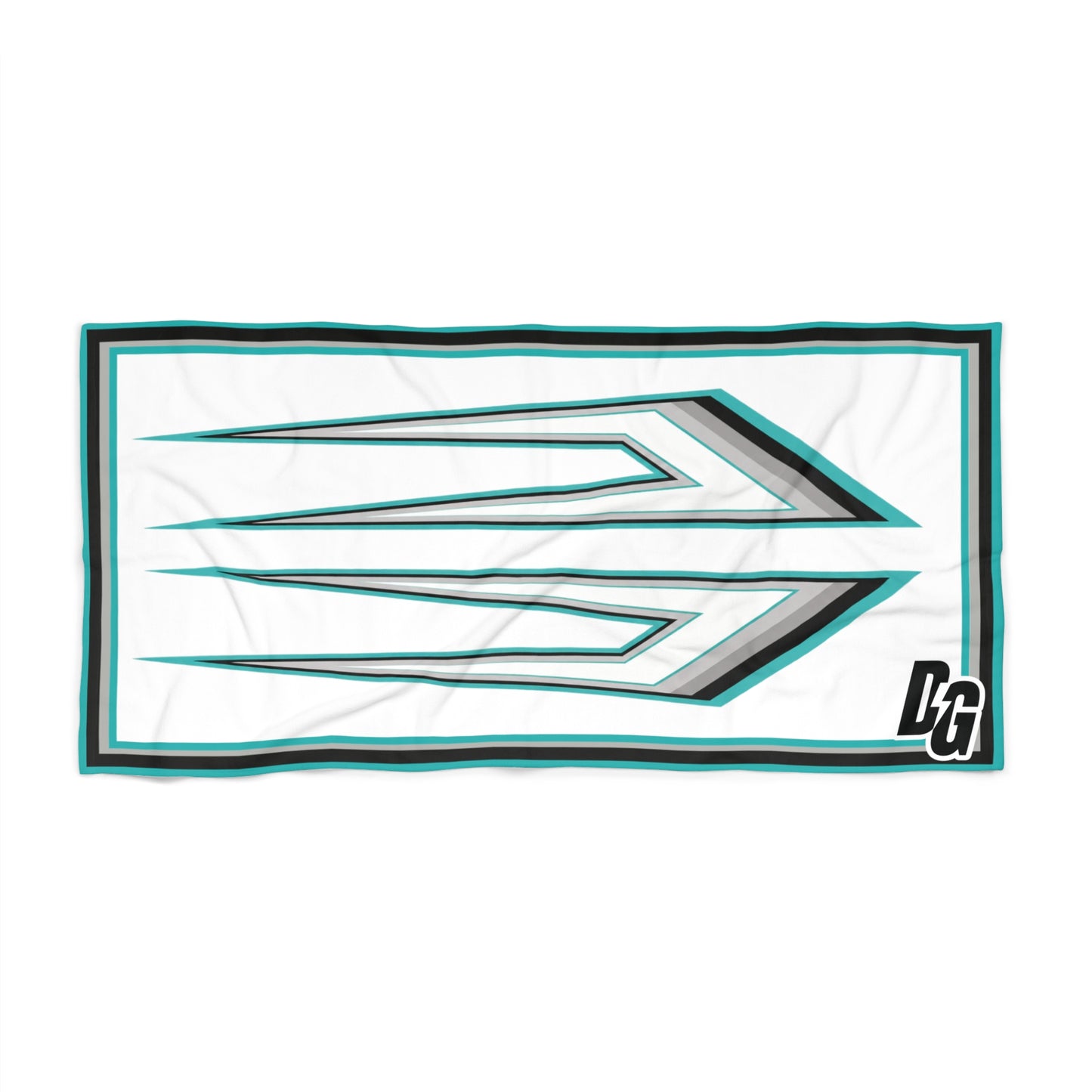Desert Girl Teal Strike Beach Towel