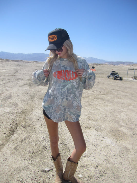 Off-Road Collective Metal Wrap Camo Waffle Knit Long Sleeve
