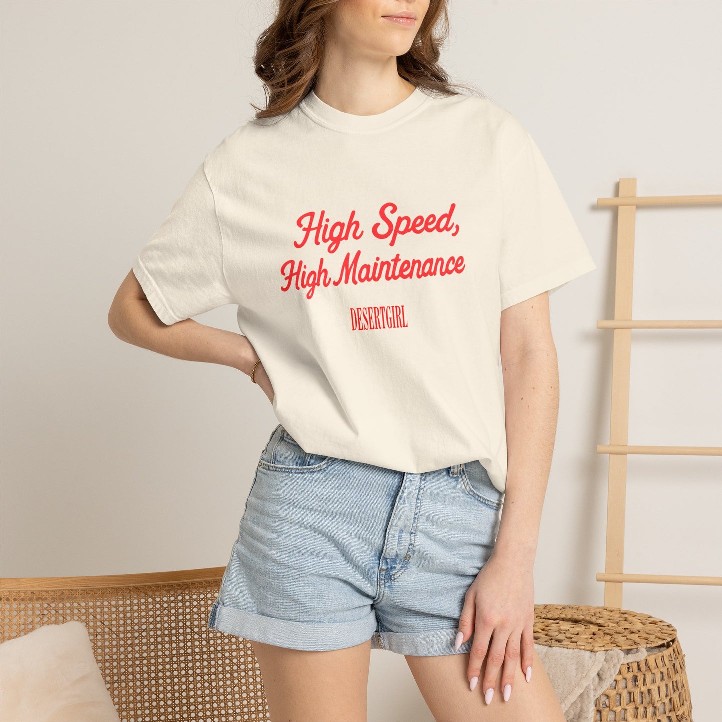 High Speed, High Maintenance Comfort Colors Tee - RED