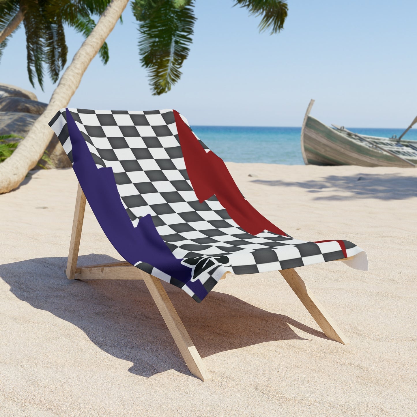 Desert Girl Purple Red Bolts Beach Towel