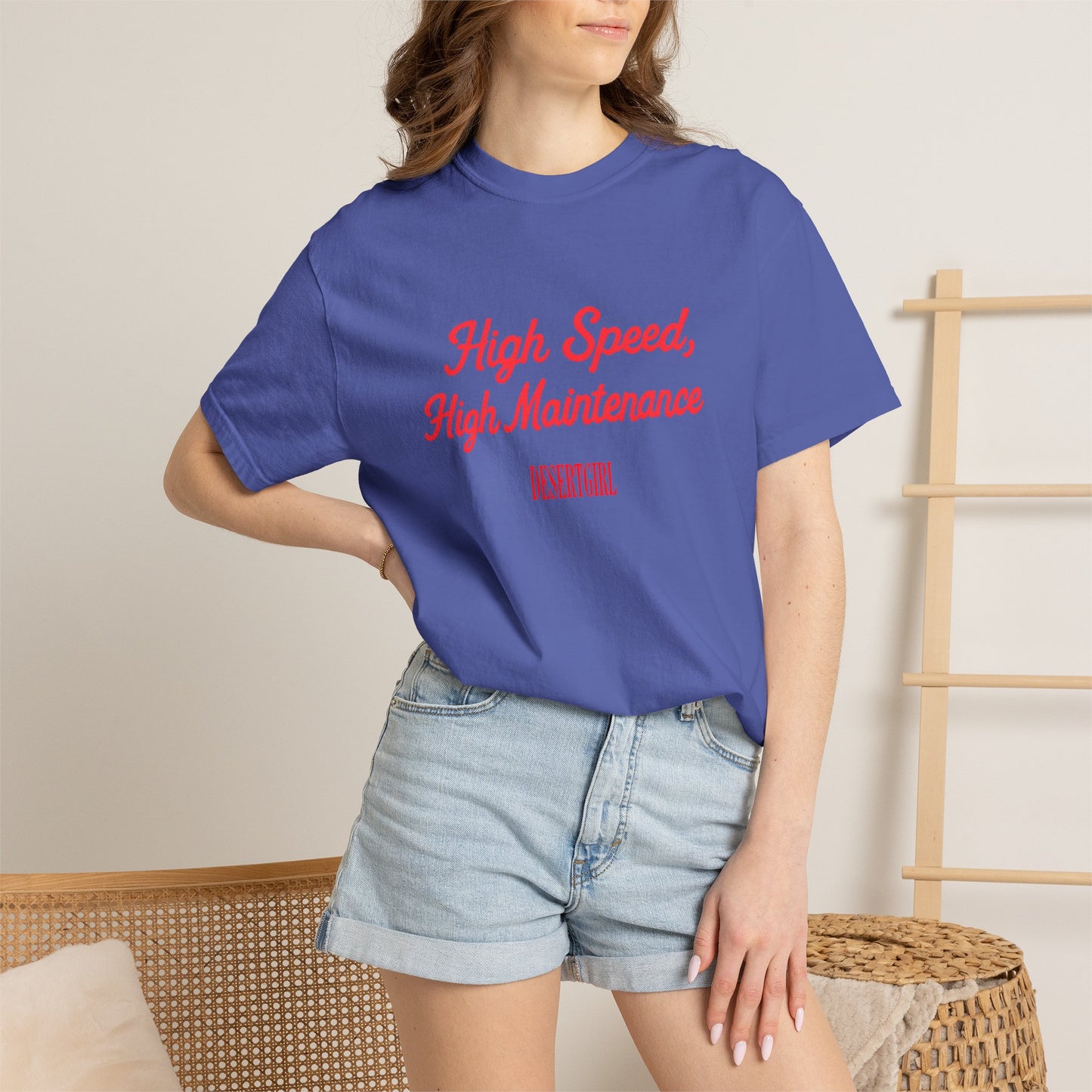 High Speed, High Maintenance Comfort Colors Tee - RED