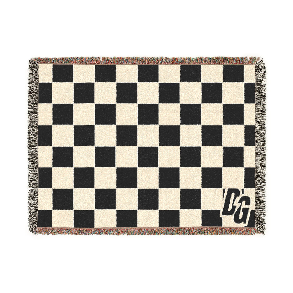 DESERTGIRL Woven Checkered Blanket
