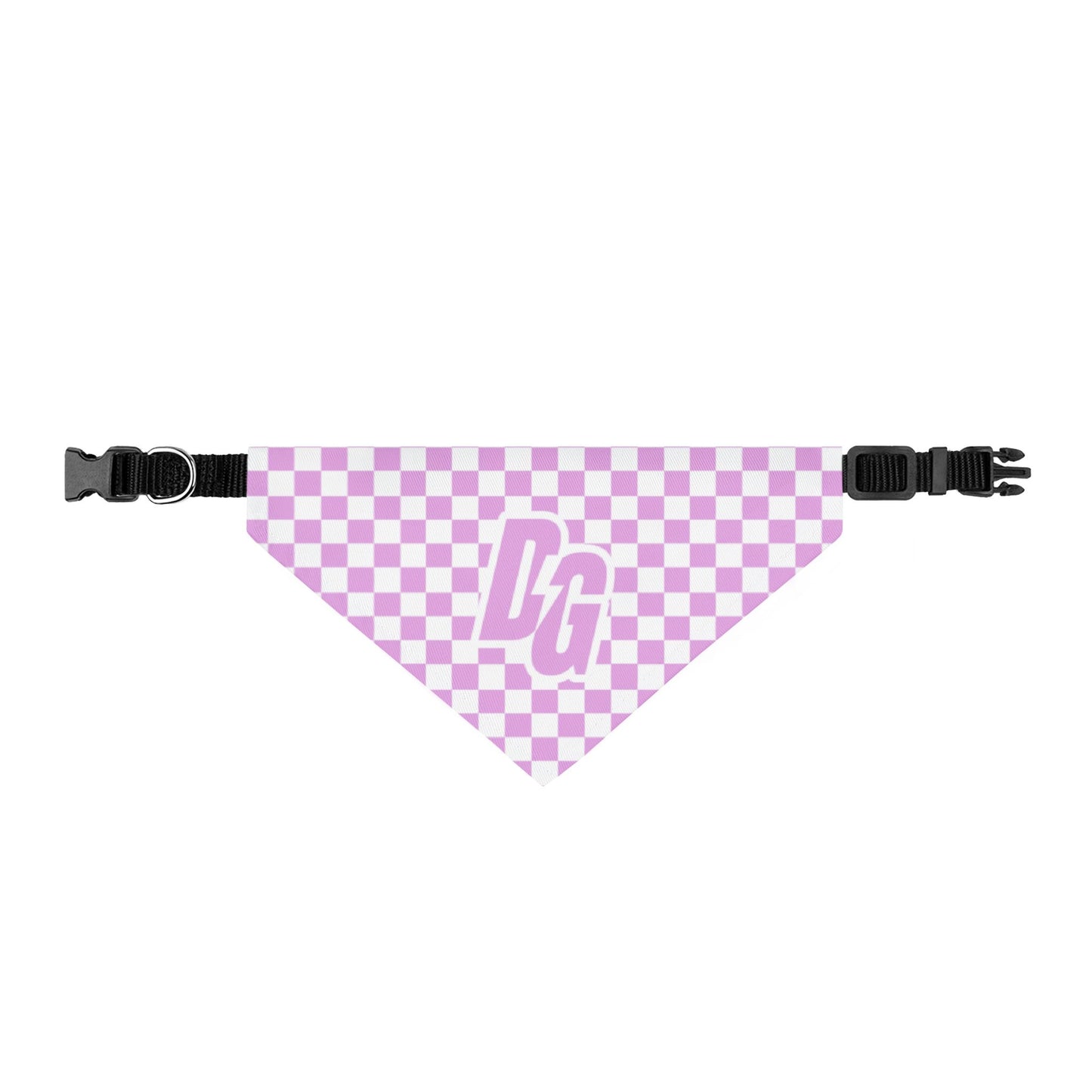 Purple Checkered Desert Girl Clip-on Pet Bandana