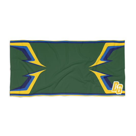 Desert Girl Green Yellow Flash Beach Towel