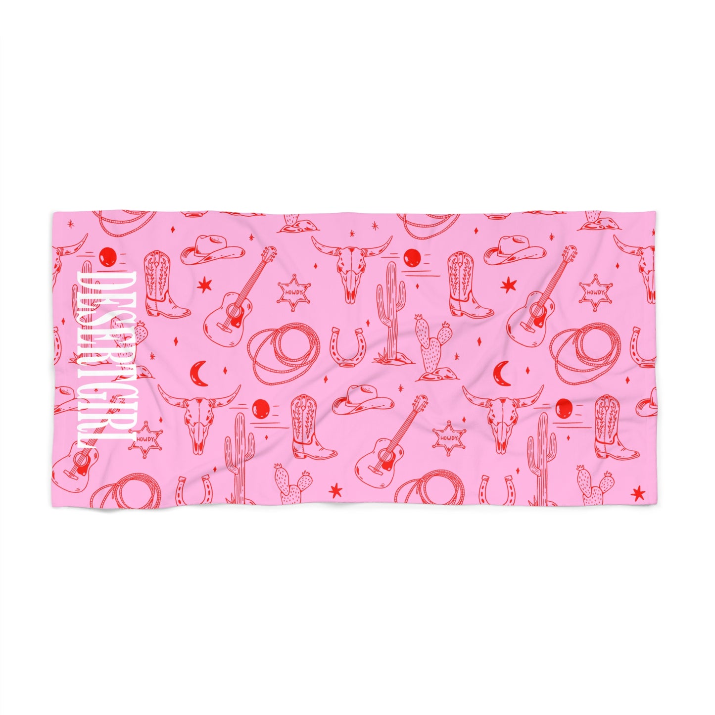Western Icon Desert Girl Beach Towel