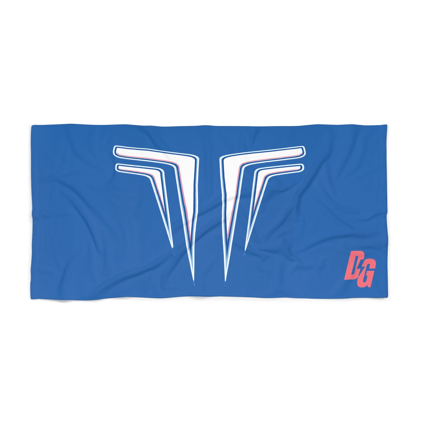 Desert Girl Arc Striped Blue Beach Towel