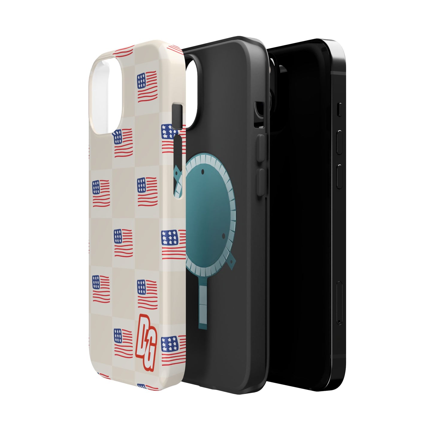 Checkered USA Tough Magnetic Cases