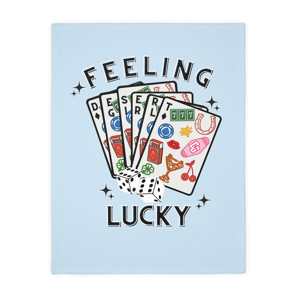 Feelin' Lucky Fuzzy Blanket ( Double Sided )