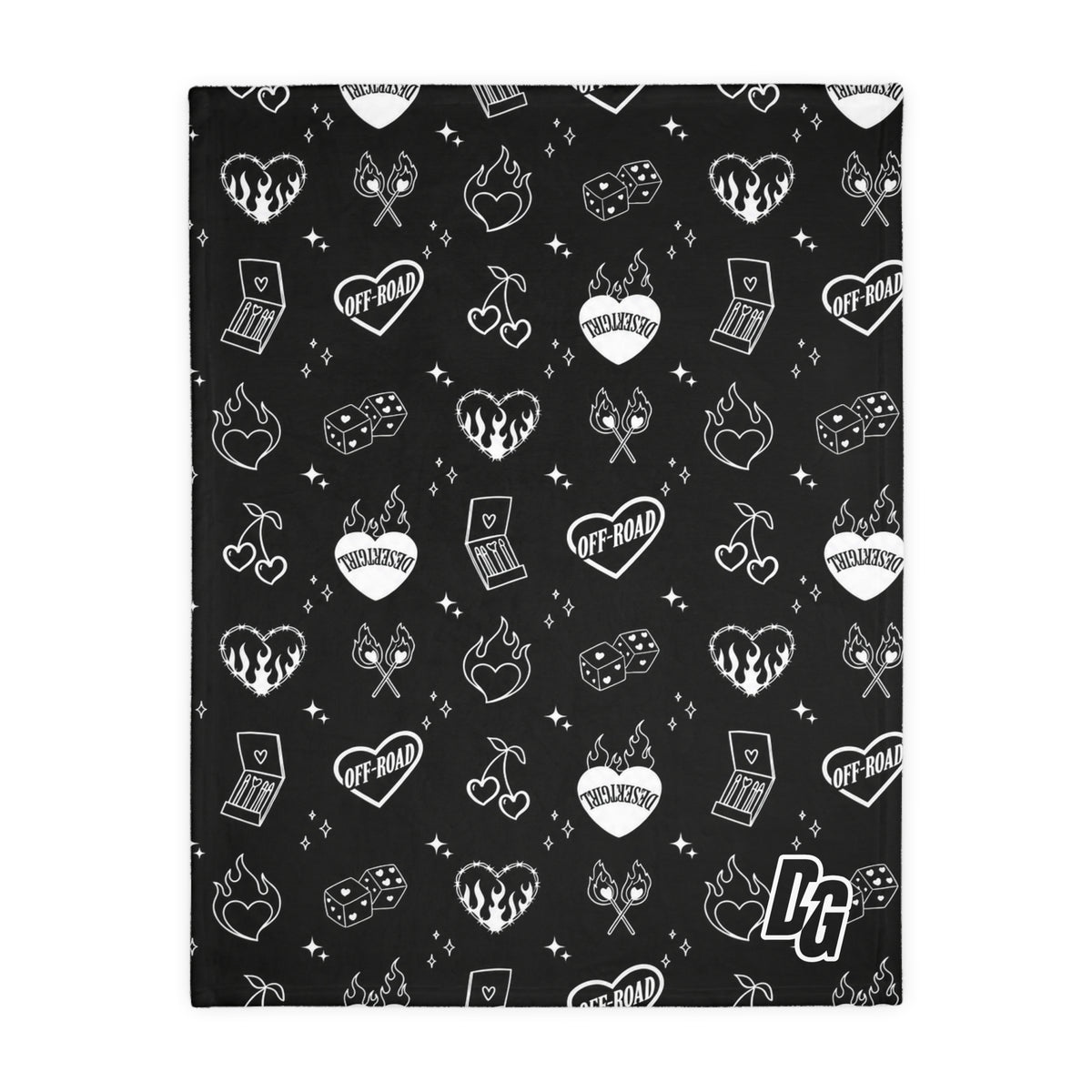 DESERTGIRL Off-Road Tattoo Fuzzy Blanket ( Double Sided )